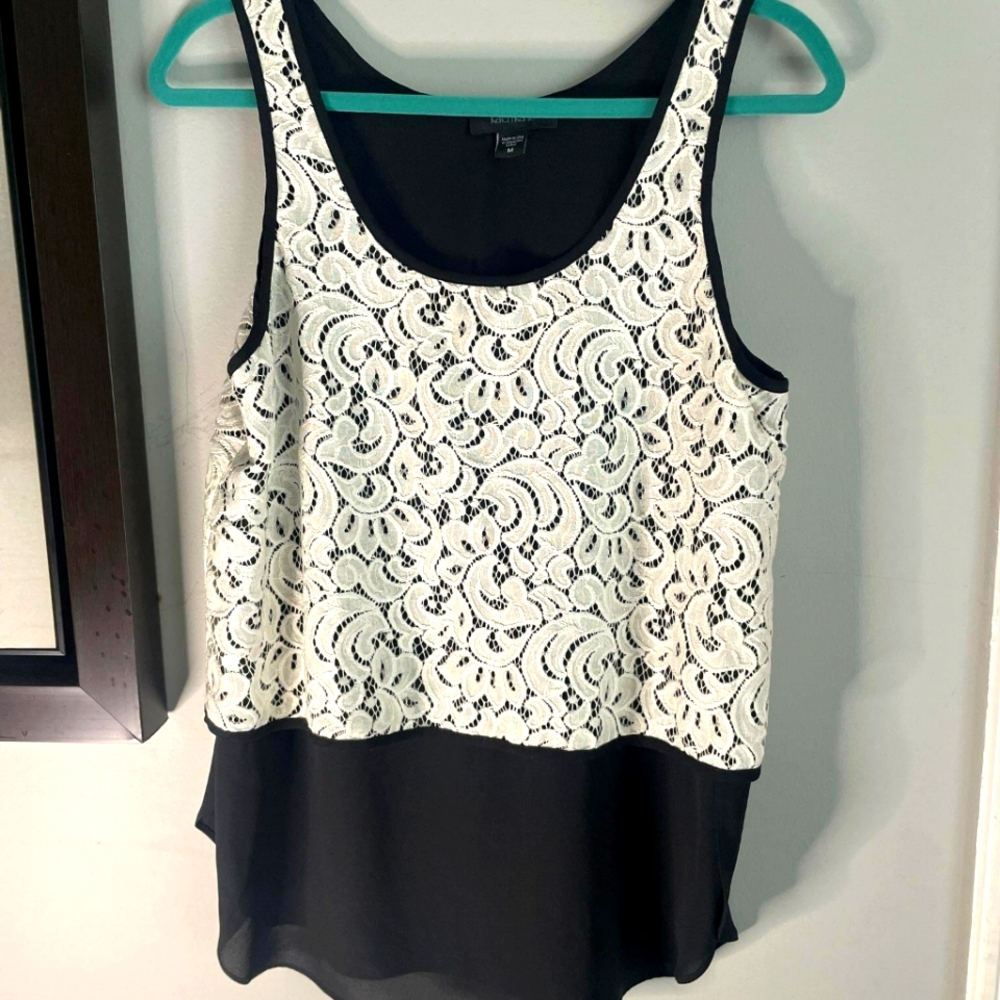 Karen Kane Lace Double Layered Blouse